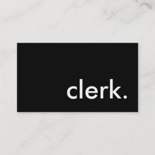 clerk. business card