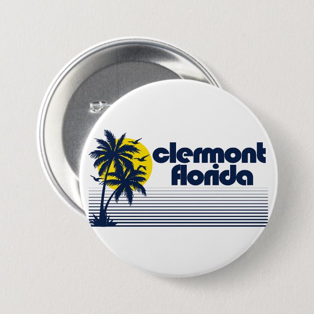 Clermont Florida 3 Inch Round Button (Front & Back)