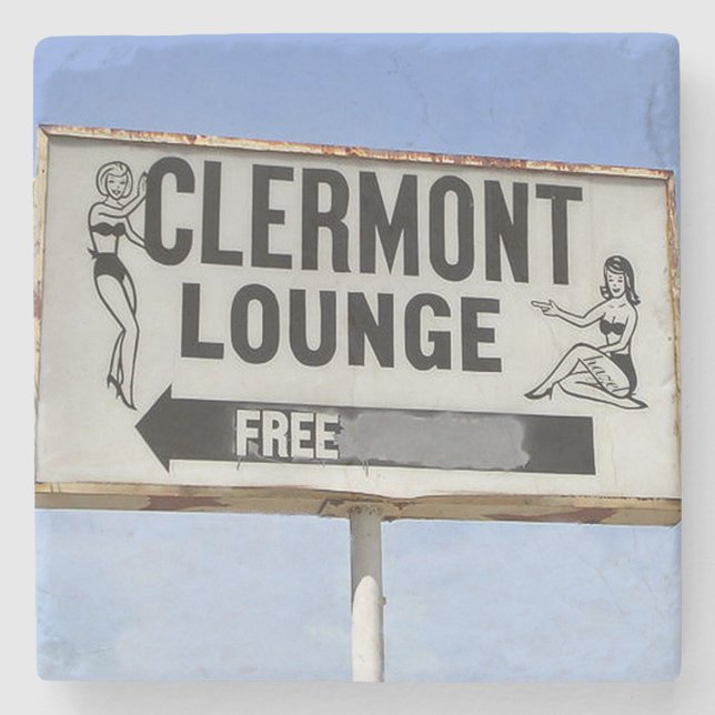 Clermont Lounge Atlanta, Clermont Lounge Stone Coaster (Front)