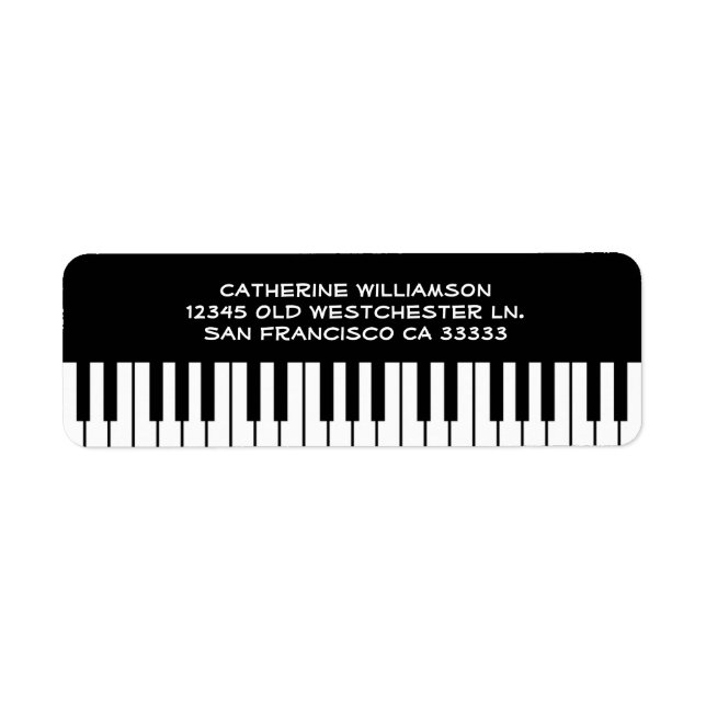 Clés de clavier de piano de musique Nom personnali (Devant)