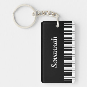 Clés de clavier de piano, noires et blanches