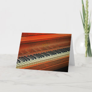 Clés de piano Carte de voeux personnalisable