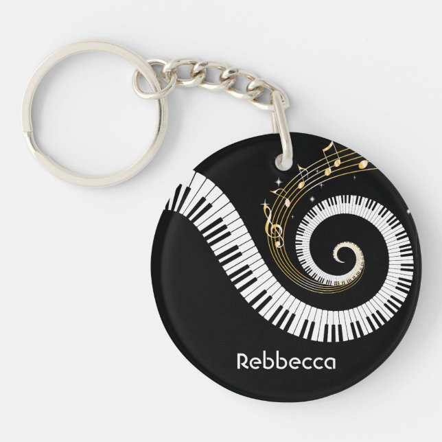 Clés de piano et notes personnalisées de musique (Devant)