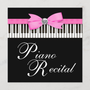 Clés de piano rose et noir Considérant Invitation
