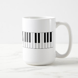 Clés de piano - tasse de café