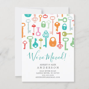 Clés vintages - Faire-part de déplacement