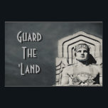 Cleveland Art Deco Guard the 'Land Faux Canvas P<br><div class="desc">Cleveland Art Deco Guard the 'Land</div>