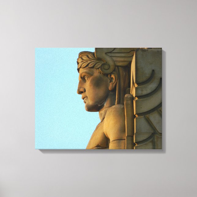 Cleveland B/W Art Deco Wrapped Canvas (Front)