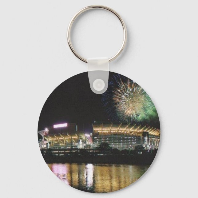 Cleveland Browns Football Stadium Firewords Keychain (Front)