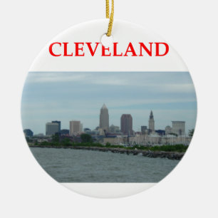 cleveland ceramic ornament