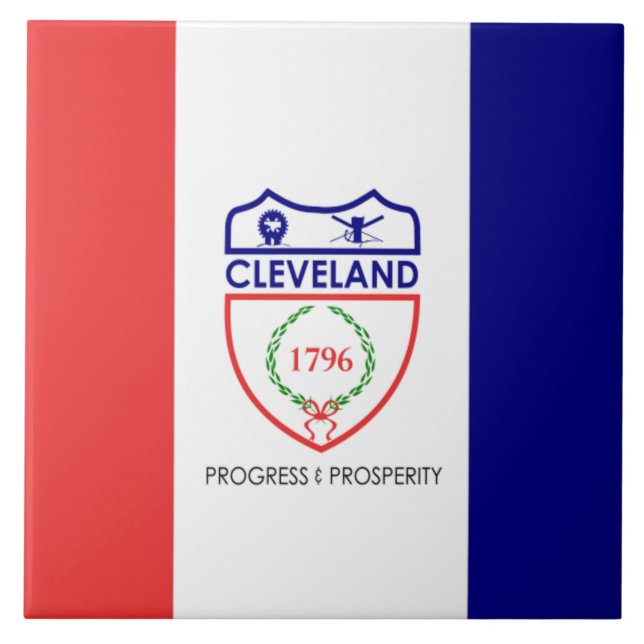 Cleveland city flag tile (Front)