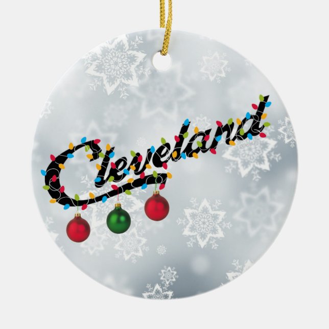 Cleveland en ornement rond PERSONLIZE de lumières (Devant)