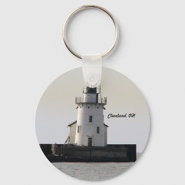 Cleveland Harbour Lighthouse Keychain (Front)