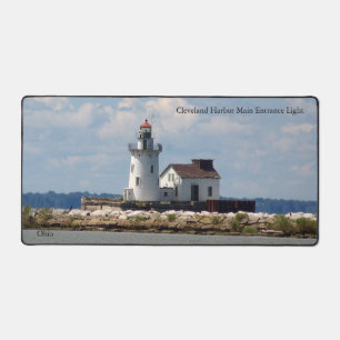 Cleveland Harbour Main Entrance Light desk mat