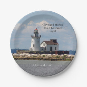 Cleveland Harbour Main Entrance Light paper plate