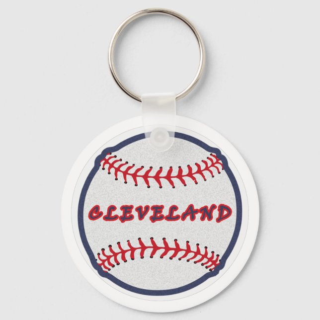 Cleveland Hometown Indian Tribe for Baseball Fans  Keychain (Front)