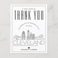 Cleveland Mariage | Merci de venir ! Carte postale