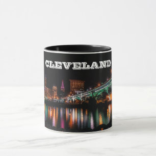 Cleveland Night Panorama Mug