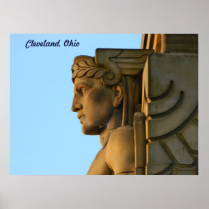 Cleveland OH Bridge Art Deco Poster
