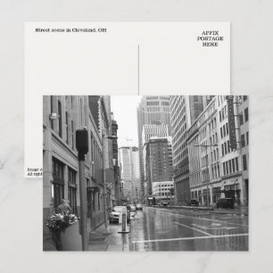 Cleveland, OH Downtown Scene Photo Postcard