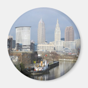 Cleveland OH (River View w/Tugboat)  Magnet