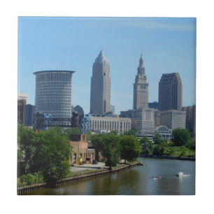 Cleveland, OH Rolling on the River Ceramic Tile