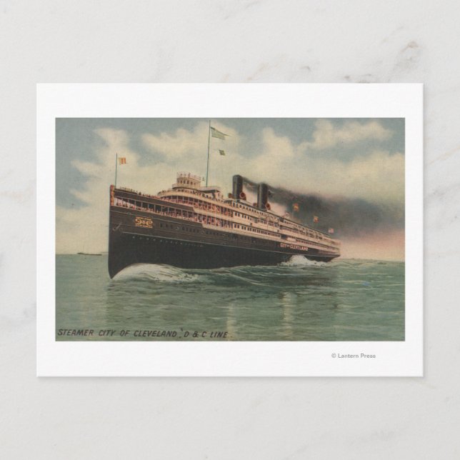 Cleveland, OH - Steamer City of Cleveland Postcard (Front)