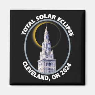 Cleveland Ohio 2024 Total Solar Eclipse Path of Magnet