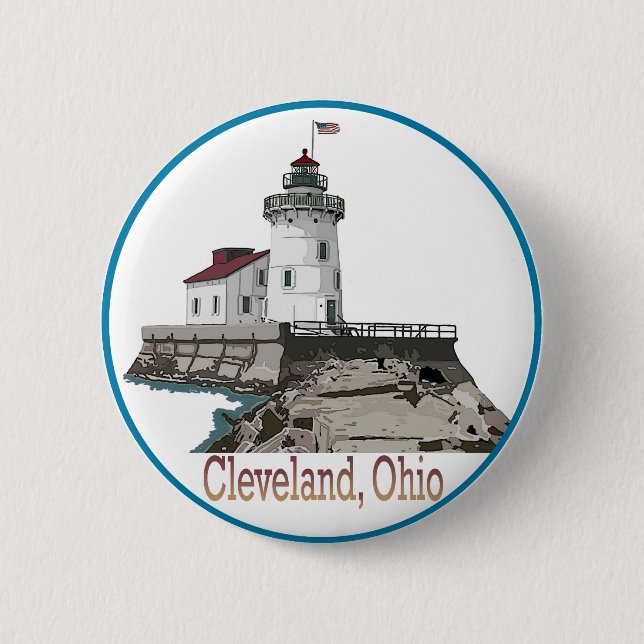Cleveland Ohio 2 Inch Round Button (Front)