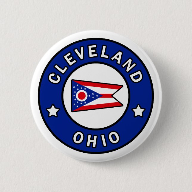 Cleveland Ohio 2 Inch Round Button (Front)