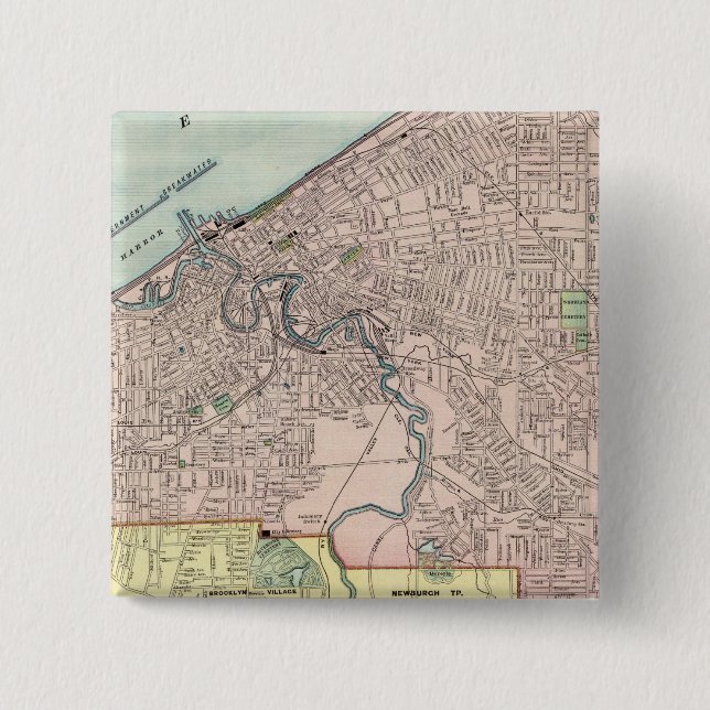 Cleveland, Ohio 2 Inch Square Button (Front)