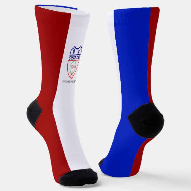 Cleveland (Ohio) city flag Socks (Angled)