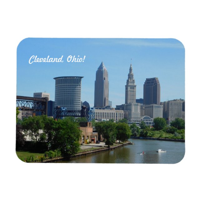 Cleveland, Ohio Downtown River Magnet (Horizontal)