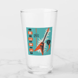 Cleveland Ohio Electric Guitar Glass