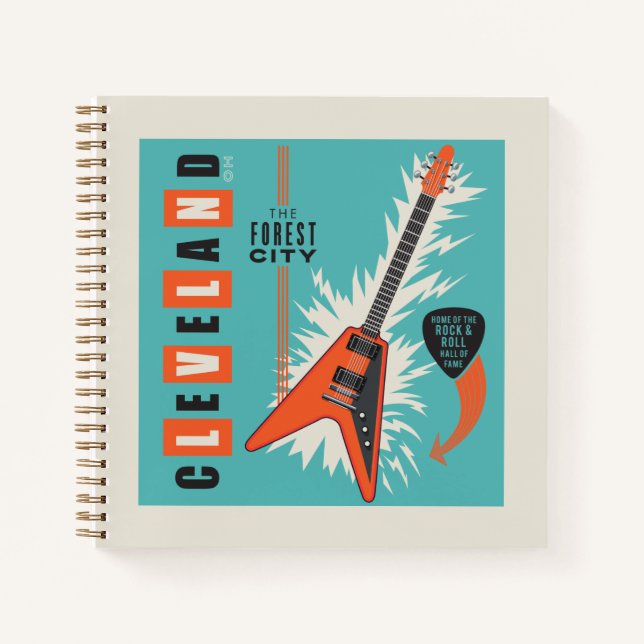 Cleveland Ohio | Electric Guitar Notebook (Front)