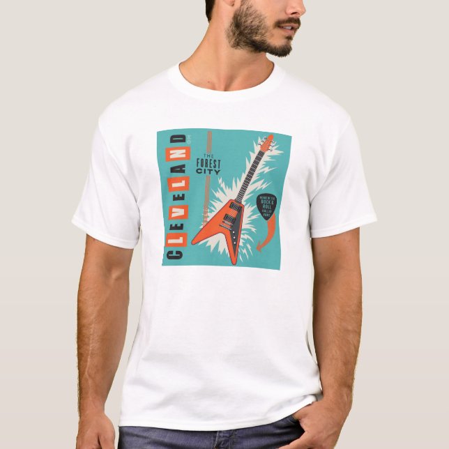 Cleveland Ohio | Electric Guitar T-Shirt (Front)