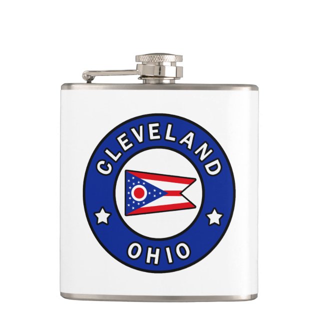 Cleveland Ohio Hip Flask (Front)
