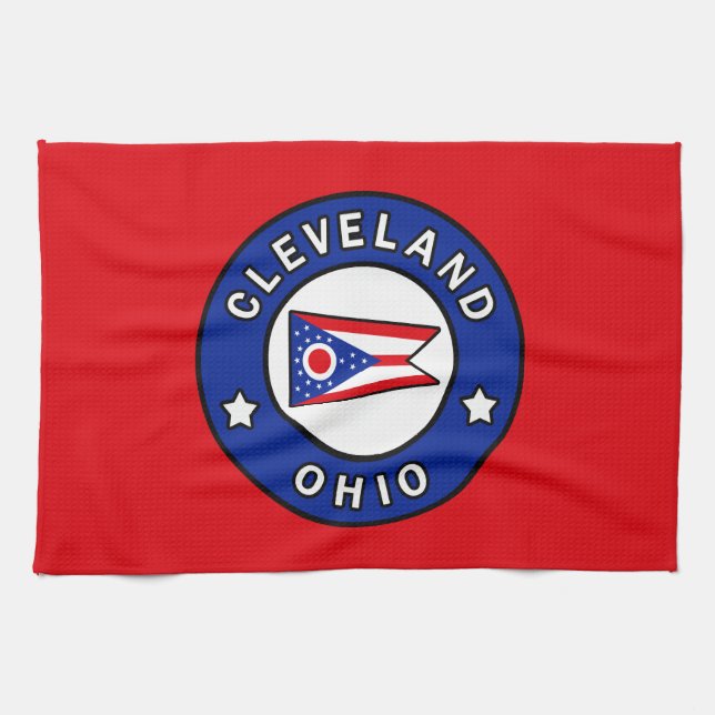 Cleveland Ohio Kitchen Towel (Horizontal)