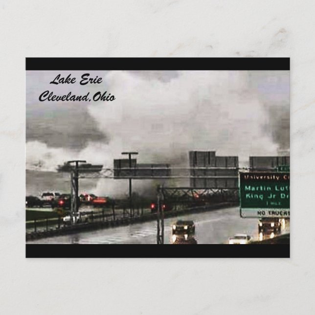 CLEVELAND, OHIO, LAKE ERIE DANS UNE CARTE postale  (Devant)