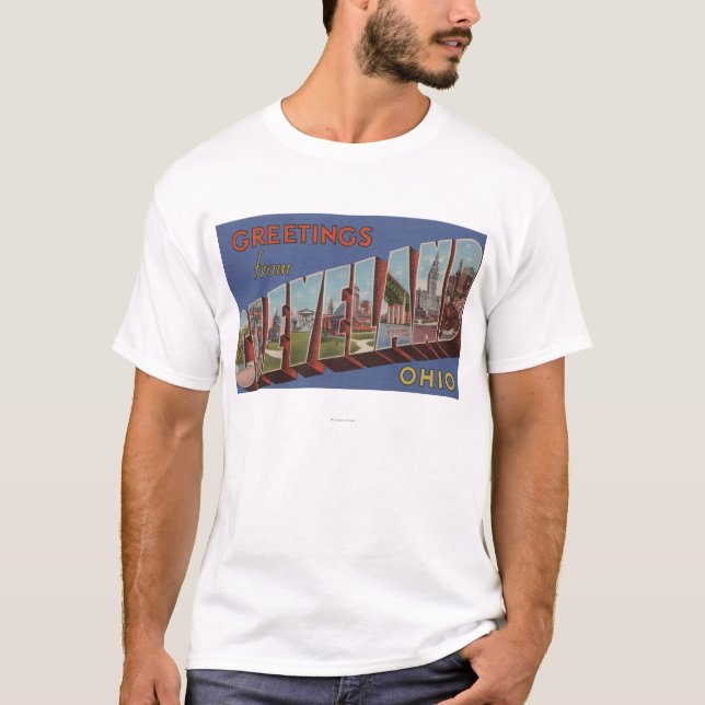 Cleveland, Ohio - Large Letter Scenes 3 T-Shirt (Front)