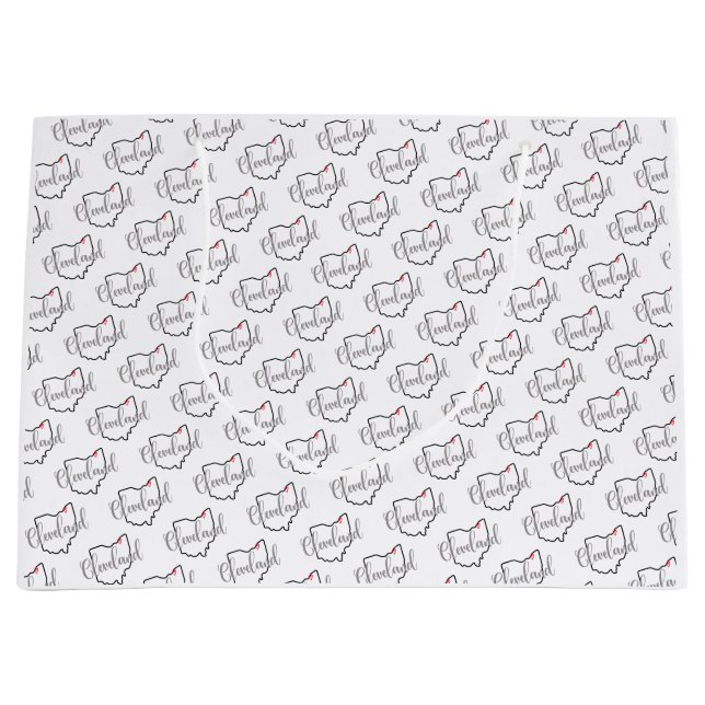 Cleveland Ohio Love Large Gift Bag (Front)