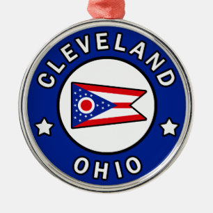 Cleveland Ohio Metal Ornament