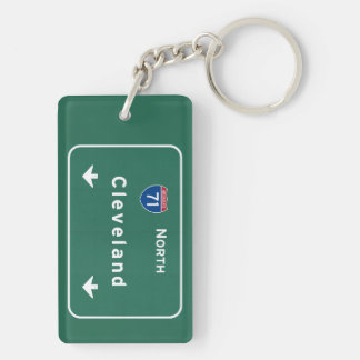 Cleveland Ohio oh Interstate Highway Freeway : Keychain