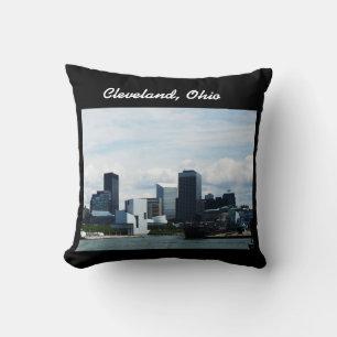 CLEVELAND OHIO ON LAKE ERIE  THROW PILLOW
