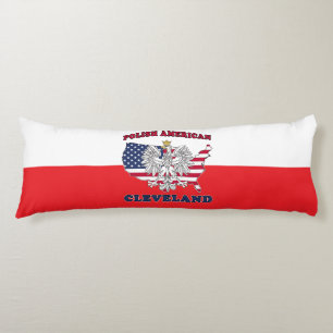 Cleveland Ohio Polish Eagle Body Pillow