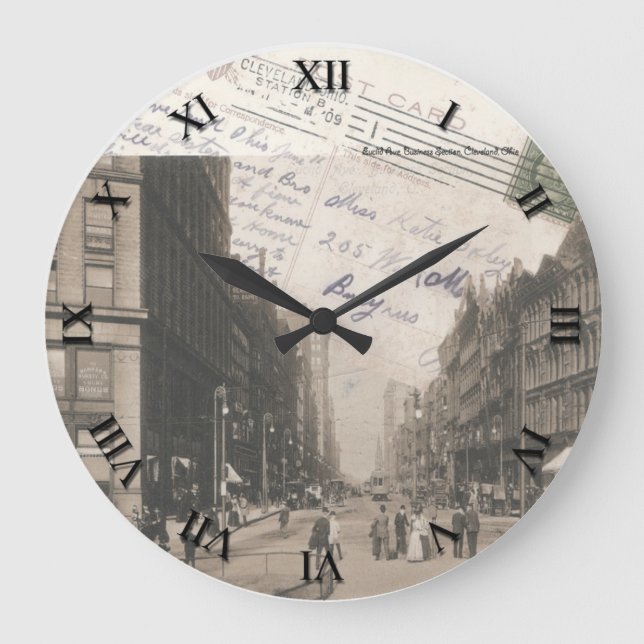 Cleveland Ohio Post Card Clock - Euclid Ave 1909 (Front)