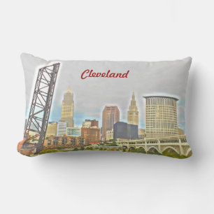 Cleveland, Ohio  River PhotoPaint Pillow