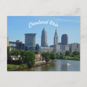 Cleveland, Ohio River Skyline Postcard (Curve)