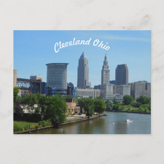 Cleveland, Ohio River Skyline Postcard (Curve)