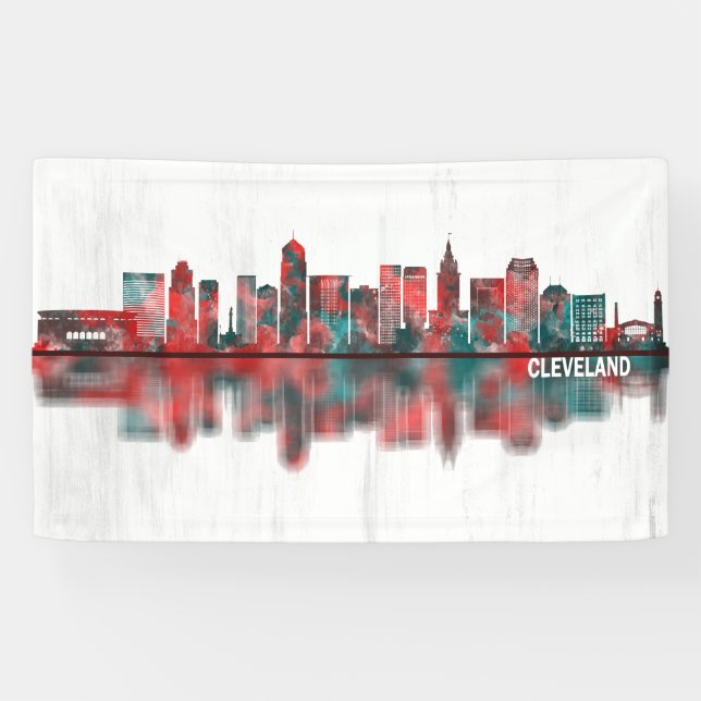 Cleveland Ohio Skyline Banner (Horizontal)